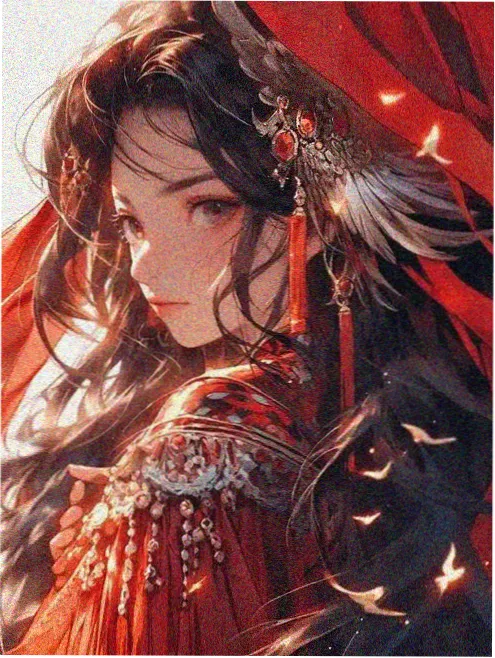 动漫男头 白发红瞳冷调